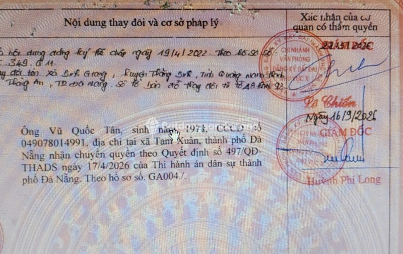 Thôn BÌnh Túy, xã Bình Giang,huyện Thăng Bình (cũ)