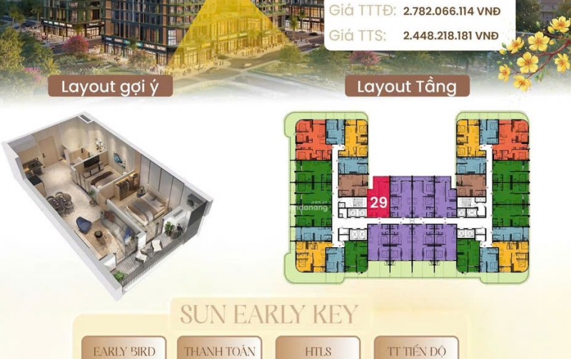 Fours Tower F2 | tuyệt tác sống sang giữa tâm điểm phát triển mới của Đà Nẵng với giá cực rẻ 1.Xtỷ