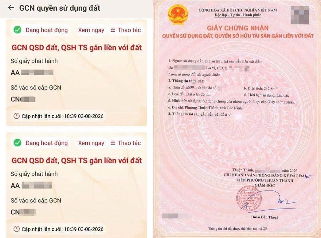 tra cứu sổ đỏ trên VNeID